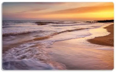 Produktbild von Wallario Frühstücksbrettchen aus Glas, je 14 x 23 cm, mit rutschfesten Füßen, Motiv Sonnenuntergang am Strand - Abendspaziergang