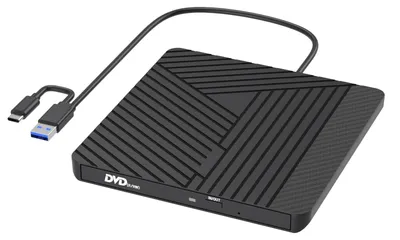 Productafbeelding van Externe CD DVD Schijf, USB 3.0 & USB C, slank en draagbaar