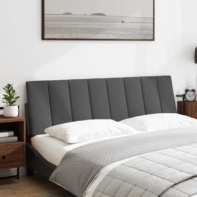 Immagine prodotto di vidaXL Cuscino per testiera "Hanko" grigio scuro 160 cm in tessuto