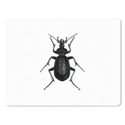 Produktbild von MuchoWow® Mauspad Mousepad Schwarz und weiß - Käfer - Vintage - Insekten 23x19 cm - Mousepads - Maus Mat - Pad - Mausunterlage - Schreibtischunterlage - Mauspad