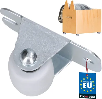 Immagine prodotto di KOTARBAU® Ruote da trasporto 22 mm in gomma Univer. Telaio in acciaio Ruote per mobili Tutti i piani Ruote girevoli Boxes Fix Ruote scorrevoli Ruote per utensili Ruote fisse