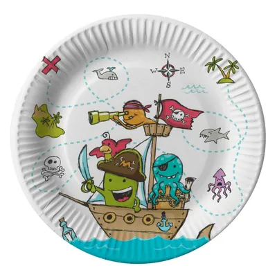 Zdjęcie produktu dla Papstar Pappteller Piratencrew Einwegteller Durchmesser 23cm 10 Stück