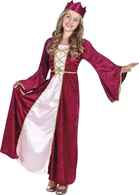 Produktbild von Boland Kinder Renaissance Königin Kostüm Rot Größe 152/164