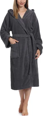 Produktbild von Ladeheid Damen Frottee Bademantel aus 100% Baumwolle LA40-102 (Graphite (D07) (Gramatur 450), M)