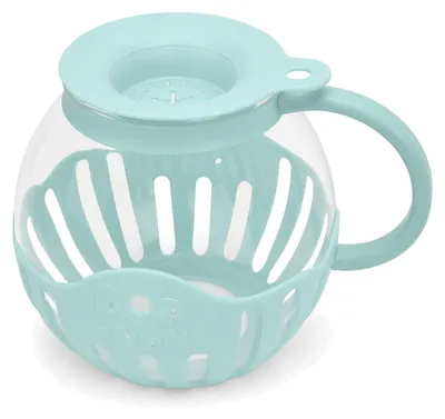 Mikrowellen-Popcorn-Popper aus Glas, 2,13 l, Blau