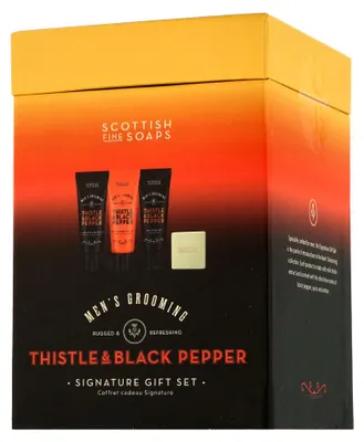 Produktbild von Scottish Fine Soaps Klassisches Geschenkset Thistle & Black Pepper 4-teilig