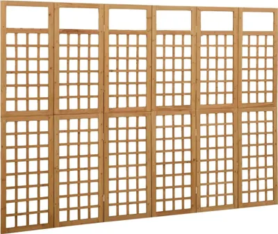 Obrázek produktu pro vidaXL Mříž/paraván 6dílný z masivního dřeva jedle 242,5x180 cm