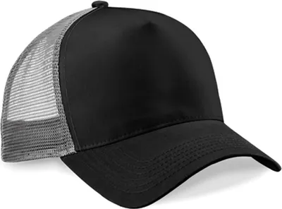 Produktbild von Beechfield B640 | Snapback Trucker Cap / Kappe / Mütze / Hut - Farbe: Black/Light Grey - Größe: One Size