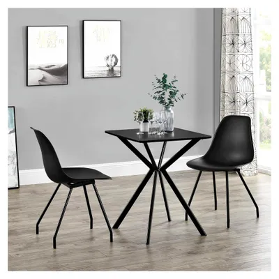 Produktbild von Esstisch - Schwarz 60x60x75cm - Küchentisch Esszimmertisch Besprechungstisch Konferenztisch