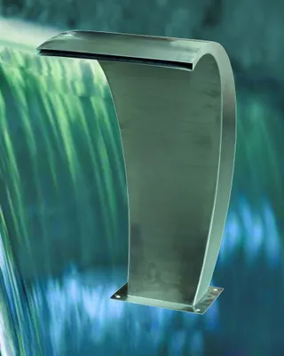 Produktbild von Edelstahl Wasserspiel, Bend, 1'' Anschluß, hellgrau, gebürstet, 36x46, H=58,5