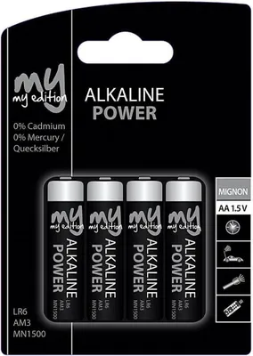Produktbild von my edition Alkaline Batterie 4 x Micro Inhalt 10 Stck
