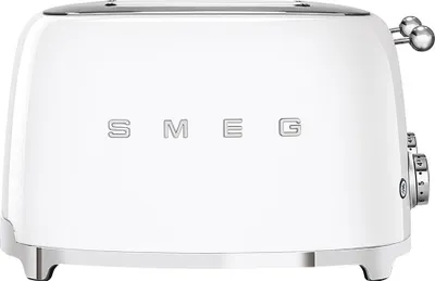 Obrázek produktu pro Smeg TSF03WHEU, 4 krajíců, Bílá, Nerezová ocel, Knoflíky, 50's Style, Nerezová ocel