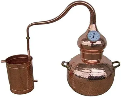 Productafbeelding van Koperen Distilleerder - Alambiek Ketel - Essentiële Oliën - Handgemaakt Koper - 30 Liter - Koper
