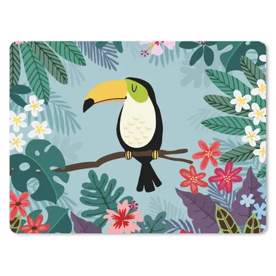 Produktbild von MuchoWow® Mauspad Mousepad Tukan - Pflanzen - Kinder - Tiere - Kinder 23x19 cm - Mousepads - Maus Mat - Pad - Mausunterlage - Schreibtischunterlage - Mauspad