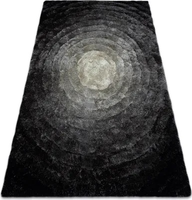 Zdjęcie produktu dla Dywan shaggy FLIM 008-B2 nowoczesny, Koła kręgi - Strukturalny,  szary 120x160 cm