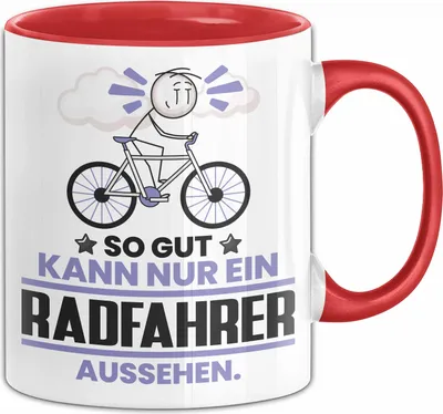 Produktbild von Radfahrer Geschenk Tasse So Gut Kann Nur Ein Radfahrer Aussehen Geschenkidee Kaffee-Becher (Rot)