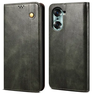 Obrázek produktu pro Pouzdro pro Honor 60, kožené flip pouzdro peněženka s funkcí stojánku zelené