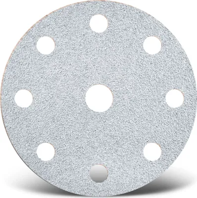 Produktbild von MENZER White Klett-Schleifscheiben, 150 mm, 9-Loch, f. Exzenterschleifer, Normalkorund (50 Stk.) K100