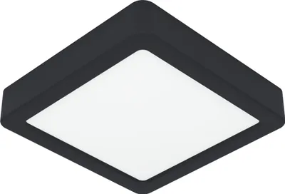Produktbild von EGLO LED Deckenleuchte Fueva 6, quadratische Deckenlampe, Aufbaulampe aus Kunststoff in Schwarz und Weiß, Deckenbeleuchtung warmweiß-kaltweiß, 15x15cm