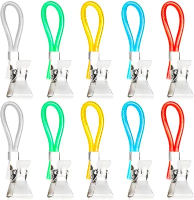 Imagen del producto de Ganchos para toallas, de varios colores, 10 unidades, multifuncionales, para cocina y baño