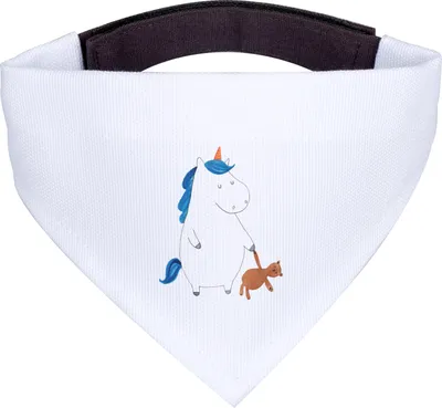 Produktbild von Mr. & Mrs. Panda Halstuch Für Hunde Einhorn Teddy - Weiß - Geschenk, Einhörner, Hundehalstuch, Unicorn, Tuch, Bett, Träumen, Hund, Gute Nacht