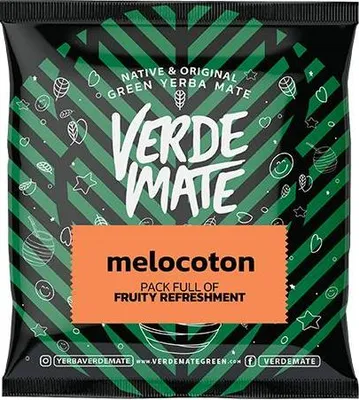 Produktbild von Verde Mate - Mate Tee Probe Melocoton 50g - Dicke Blätter 5 mm Luftgetrocknet - Pfirsich, Aronia - Sommerlich Mild - Yerba Mate Brasilien