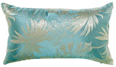 Rechteckkissen Polyester Blau 50x10x30 cm mit Reißverschluss