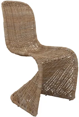 Produktbild von KRINES HOME Schwingstuhl Esszimmer-Stuhl Rattan Natur Grau Esszimmerstuhl Esszimmer Stühle Schwingstuhl Freischwinger
