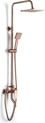 Produktbild von Duscharmatur Set, Wandmontage, Thermostatsteuerung, Roségold
