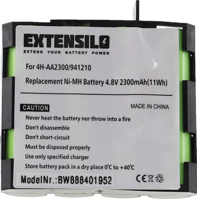Produktbild von EXTENSILO Akku kompatibel mit Compex Vitality, Sport, Sport Elite Medizintechnik (2300 mAh, 4,8 V, NiMH)