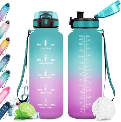 Productafbeelding van Motivatie drinkfles 1,5 liter - BPA-vrij - Lekvrij