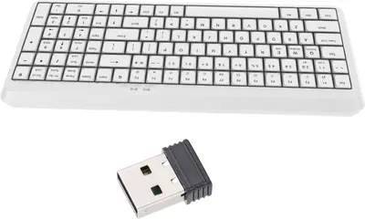 Produktbild von 2.4G Wireless Bluetooth Keyboard Scissor Switch 105 Tasten Full Size Silent External Keyboard mit Nummernblock Multimedia Shortcut Keys Weiß