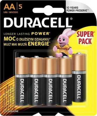 Immagine prodotto di Pile alcaline Duracell Basic LR6 AA, 5 pezzi