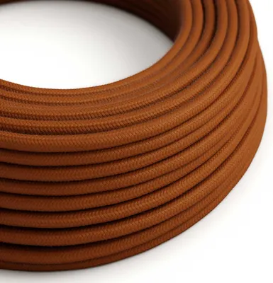 Immagine prodotto di Creative-Cables Cavo elettrico rivestito in tessuto, 2 x 0,75 mm², 50 m, Marrone Cannella, Rotondo, Cotone