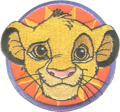 Obrázek produktu pro Disney © Lví král Simba Head - nášivka, nažehlovací, nášivka, nášivky, nášivky, velikost: 6,7 x 6,3 cm