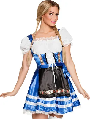 Immagine prodotto di Costume da donna bavarese corto dirndl blu - L