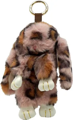 Produktbild von Schlüsselanhänger "Plüsch-Hase" Leo rosa
