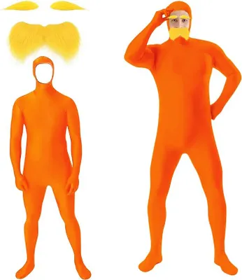 Produktbild von INF Lorax Kostüm Set für Erwachsene (Bodysuit + Bart) - Halloween & Cosplay L