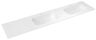 Produktbild von Sapho ARUBA Doppelwaschtisch rechts, 230x51,5 cm, Rockstone weiß matt