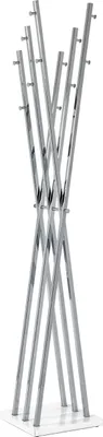 Produktbild von HAKU Möbel Garderobenständer chrom-weiß - Maße: B 35 cm x H 186 cm x T 35 cm; 17300