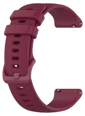 Obrázek produktu pro Techsuit – řemínek Watchband 20 mm (W006) pro Samsung Galaxy Watch 4 / 5 / Active 2, Huawei Watch GT 3 (42 mm) / GT 3 Pro (43 mm) – vínový