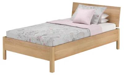 Produktbild von Metallfreies Einzelbett aus Buchenholz 120x200 mit wählbaren Zubehör V-60.93-12ohne Zubehör