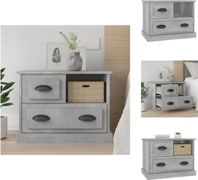 Produktbild von vidaXL Nachttisch Betongrau 60x39x45 cm -  Nachttische