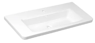 Image de Sapho City - Lavabo 1013x182x460 mm, avec trop-plein, trou pour robinet, blanc KE100
