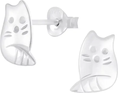 Produktbild von Ohrstecker Katze Ohrringe Silber