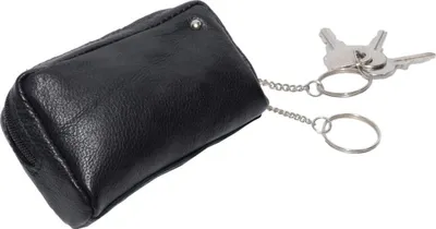 Image de Porte-clés avec 2 anneaux en cuir nappa