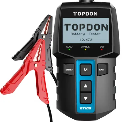 Produktbild von TOPDON Autobatterie Tester BT100-A, BatterieTester KFZ 12V mit 100-2000 CCA Batt