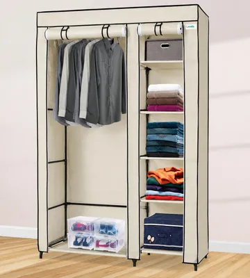 Imagen del producto de Armario plegable Lendo Online 108x44x166 cm Acero crema, Imagen generada por IA