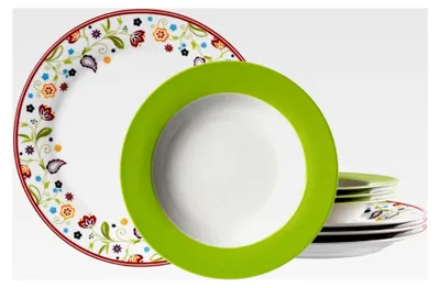 Produktbild von Tafelservice Doppio Shanti, 8-teilig, Porzellangeschirr, Grün