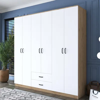 Immagine prodotto di Vandoies - Guardaroba Grande, 210x210h cm Bianco, 5 Ripiani